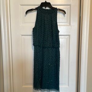 Elegant Green Sleeveless Dress